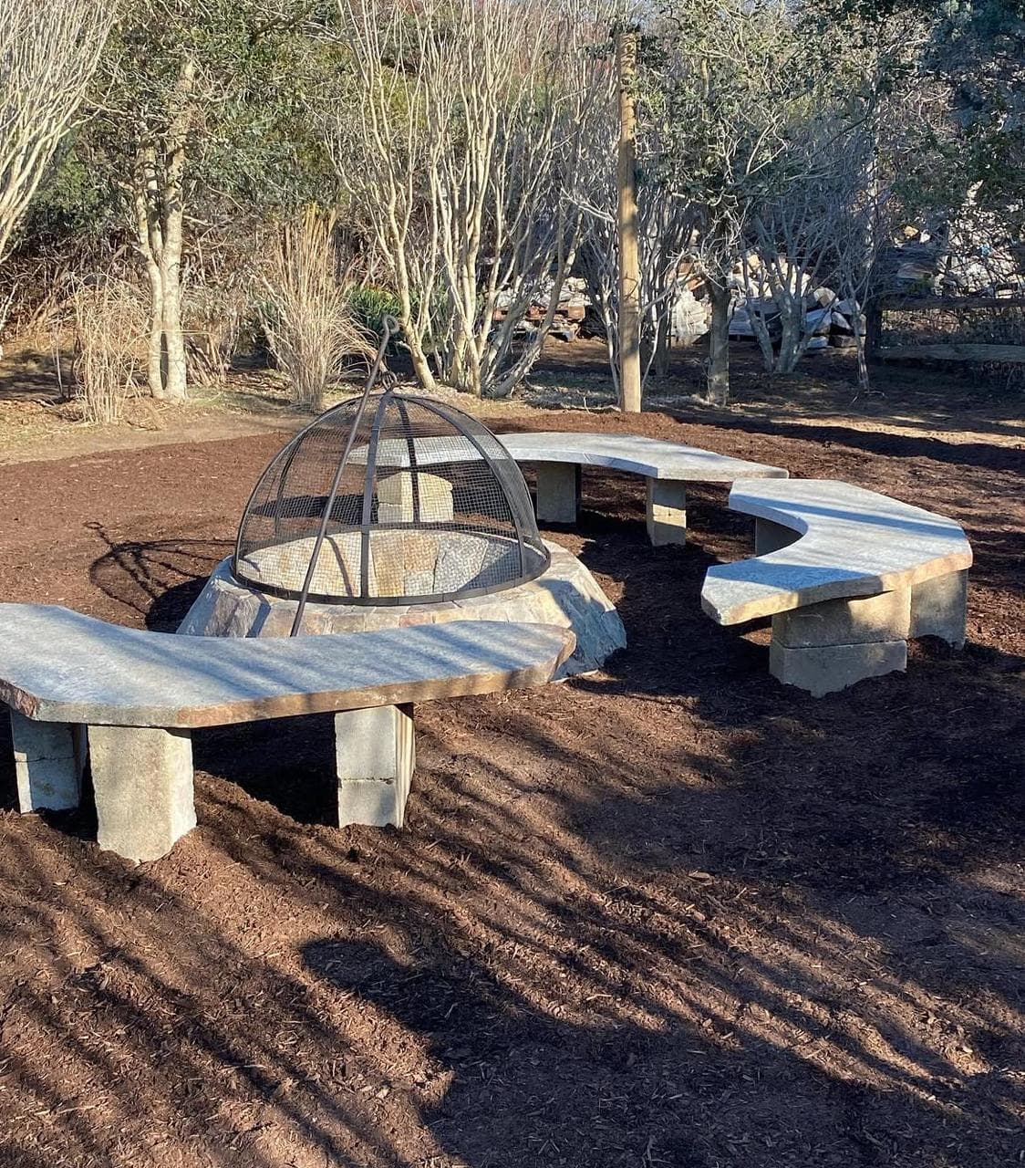 Fire pit & bench seating